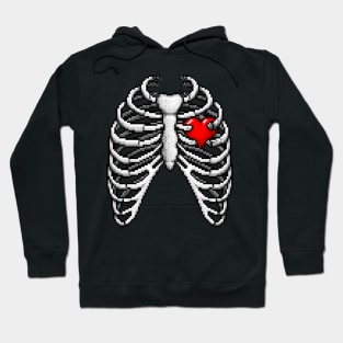 Retro at Heart - Pixel art ribcage Hoodie